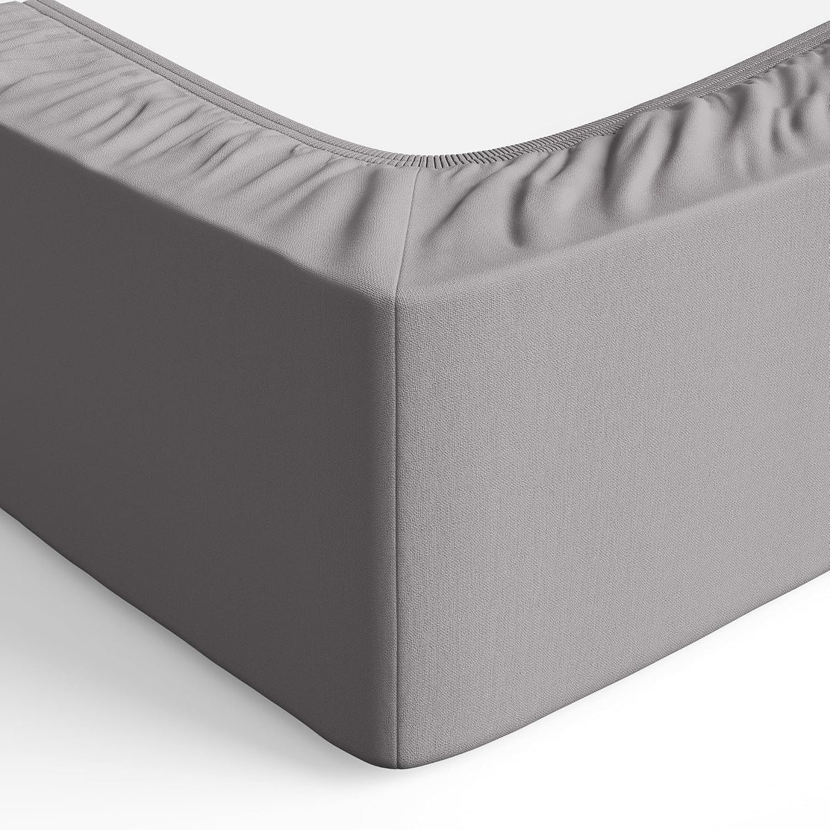 Amazon Basics Soft Microfibre Single Fitted Sheet with 30cm Deep Pocket, 90 x 200 cm, Dark Grey, for Year-Round Use