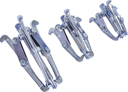 Amtech 3 pc Bearing Puller Set, Reversible Drop-Forged Steel Legs (75 mm / 100 mm / 150 mm) for Internal & External Bearing Removal in Automotive & Machinery Work