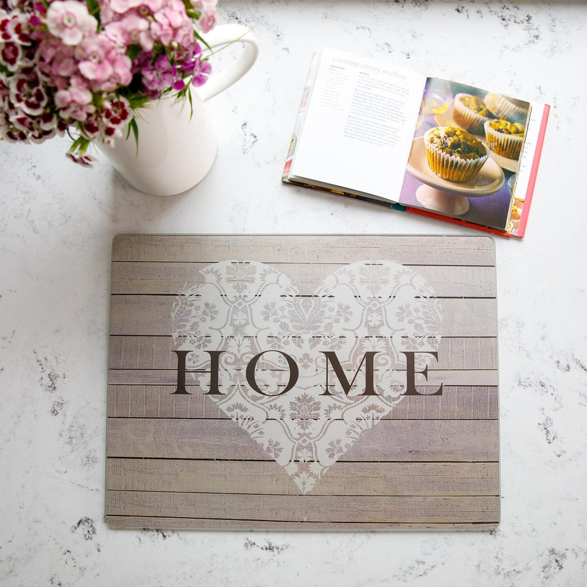 Creative Tops Everyday Home Glass Work Surface Protector, Grey