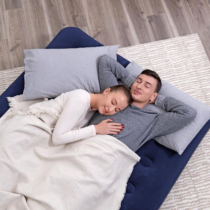 Bestway Double Flocked Airbed for Camping | Inflatable Camping Air Mattress, Portable Inflatable Double Flocked Bed for 2 People, Fast Inflation