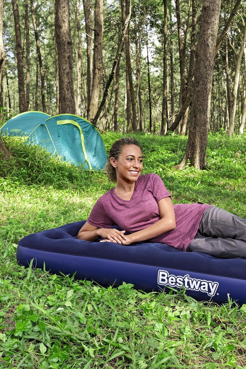 Bestway Single Flocked Airbed for Camping