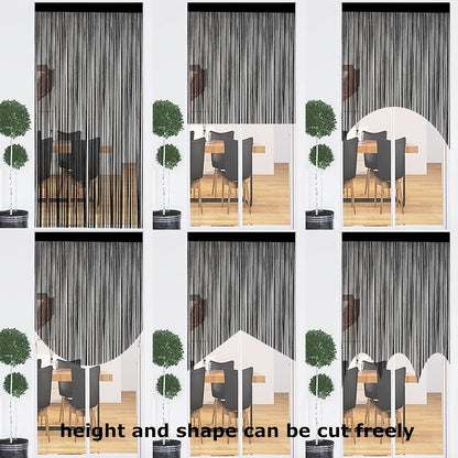 Taiyuhomes String Door Curtains Fly Screen Curtain For Window Decorations Living Room Doorways Crystal Plain Tassel (White, 90x245cm)