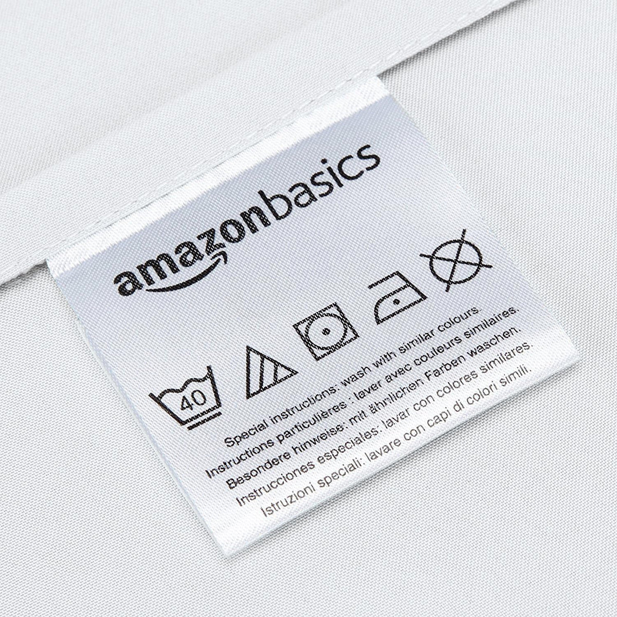 Amazon Basics Microfiber Pillowcases, Standard Size 50 x 80 cm (Pack of 2), Bright White, Pillows Not Included