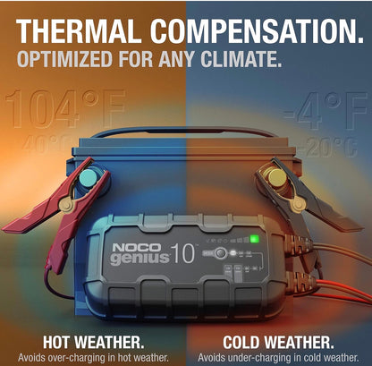 NOCO GENIUS10: 10A 6V/12V Smart Battery Charger – Automatic Maintainer, Trickle Charger & Desulfator with Overcharge Protection & Temperature Compensation – For Lead-Acid & Lithium Batteries
500+ bought in past month