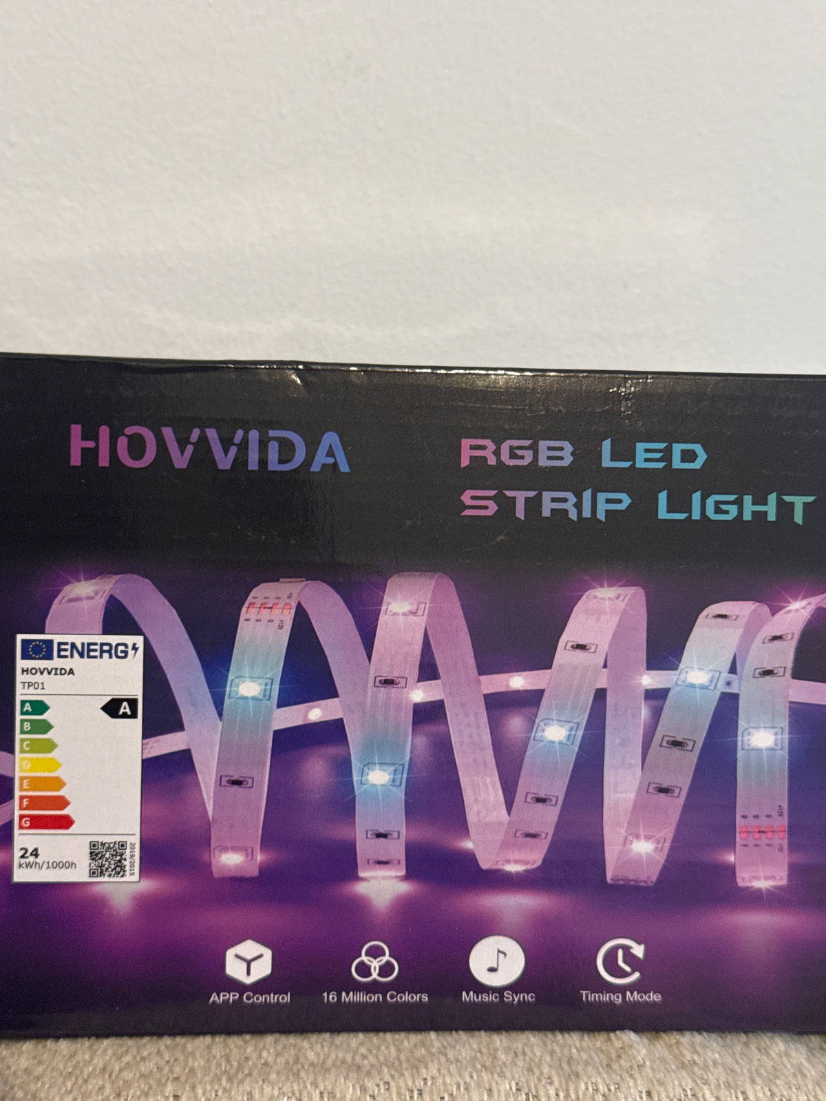 HOVVIDA LED Strip Lights 20M, 2x10M, 30 LEDs/Meter, RGB 24V LED Strip, 600 LEDs, APP and Remote Control, Music Sync, Timing Mode, LED for Room, Game Room, Party