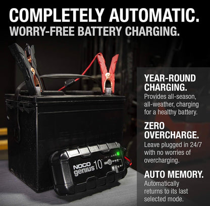 NOCO GENIUS10: 10A 6V/12V Smart Battery Charger – Automatic Maintainer, Trickle Charger & Desulfator with Overcharge Protection & Temperature Compensation – For Lead-Acid & Lithium Batteries
500+ bought in past month