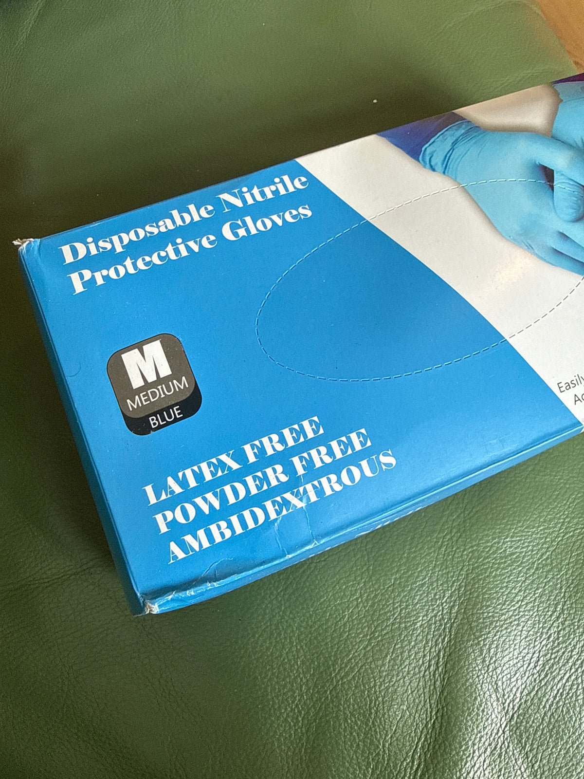 Surgicals Powder Free Nitrile Gloves, Food Grade, Hand Disposable Gloves - 100 Count - Blue (100, Medium)