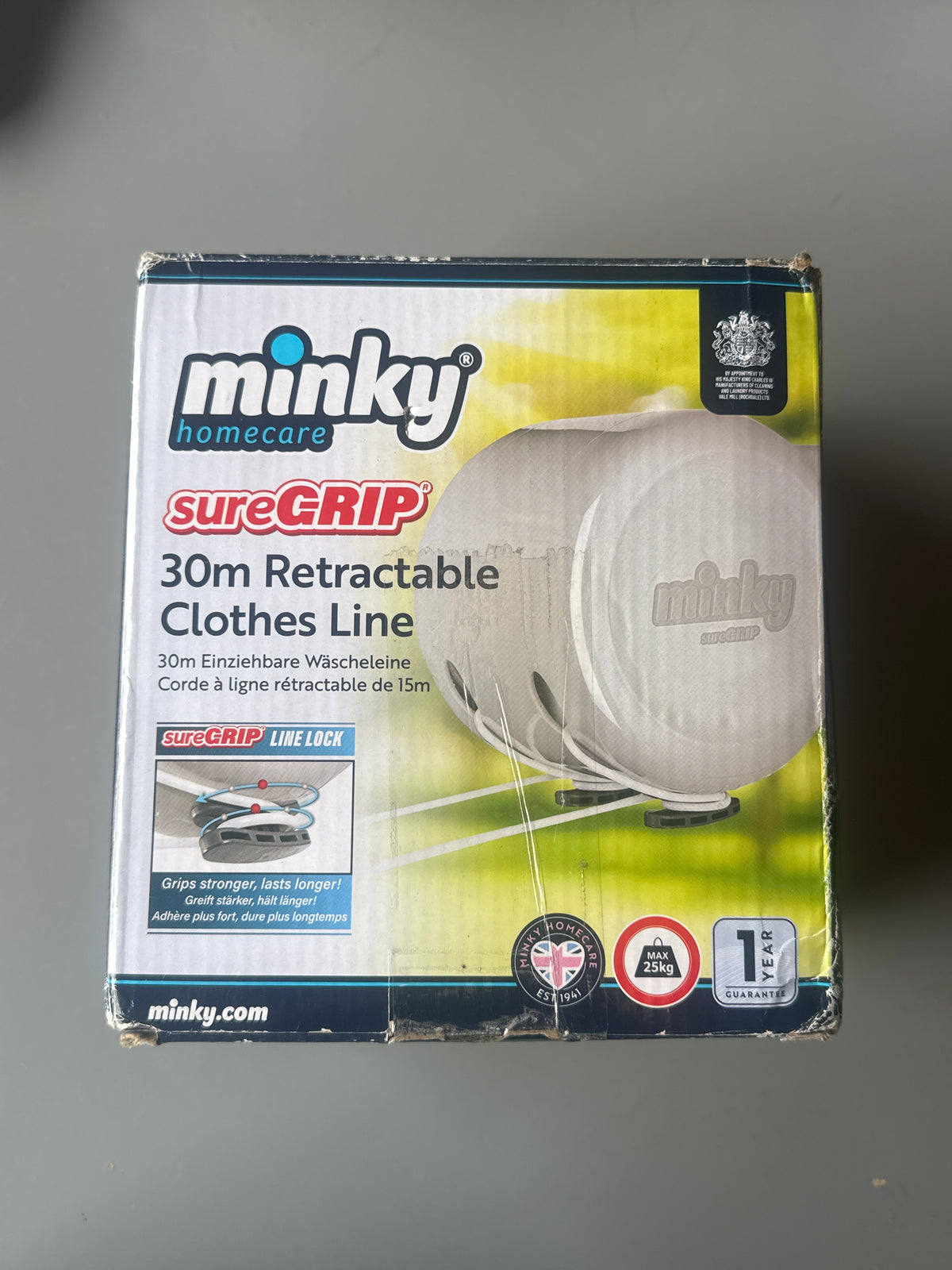 Minky 22m Retractable Clothes Line, Extendable Washing Line, Double Line