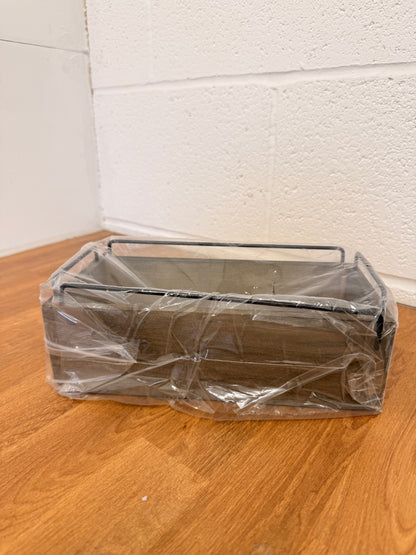 Genware Industrial Wooden Condiment Crate 10inch / 25cm, TRW216, Single