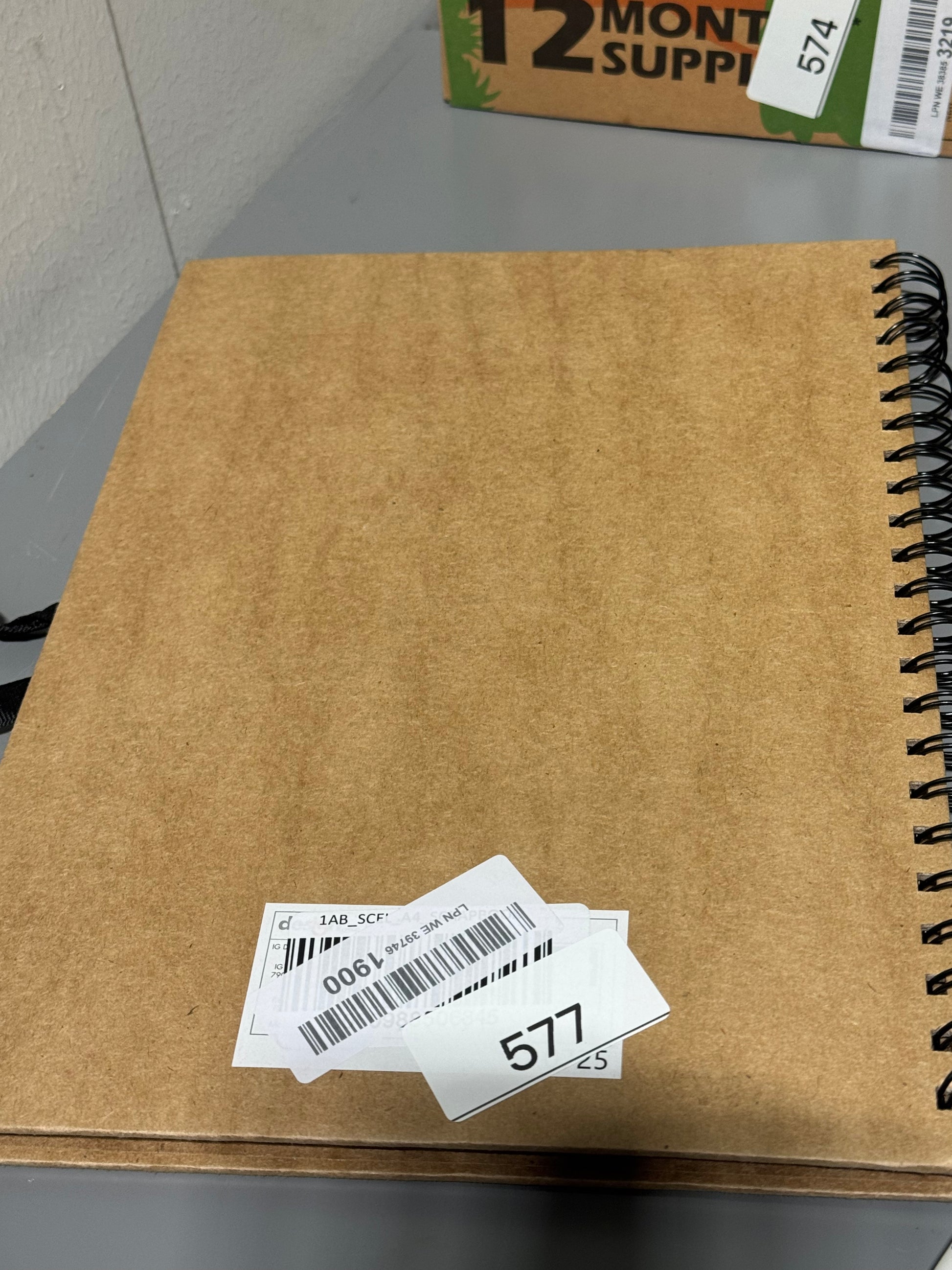 A4 Kraft Ribbon Fastener Scrapbooking Album Photos Wiro Bound Display Book 40 Sheets-21cmx29.7cm