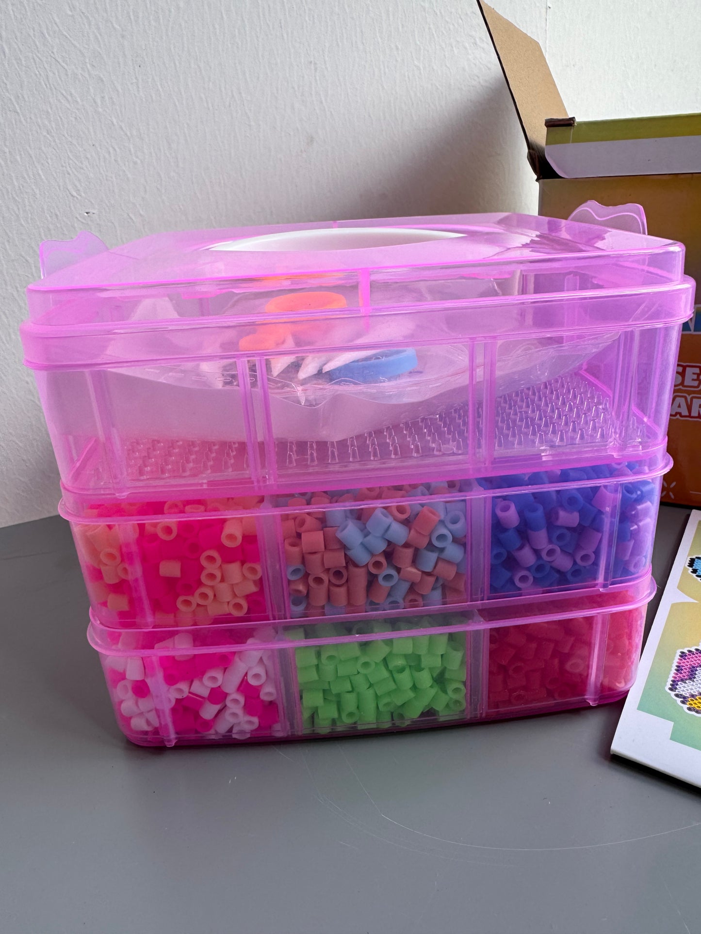 11000 Fuse Beads Kit for Kids-20 Colors 5mm Bead Craft Set with Storage Box, Pegboard,Ironing Paper and Accessories, DIY Craft Kits, Arts and Crafts Set Toys Gifts for Girls & Boys Birthday Christmas